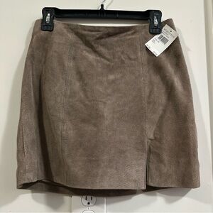 BLANK NYC Taupe Suede Skirt